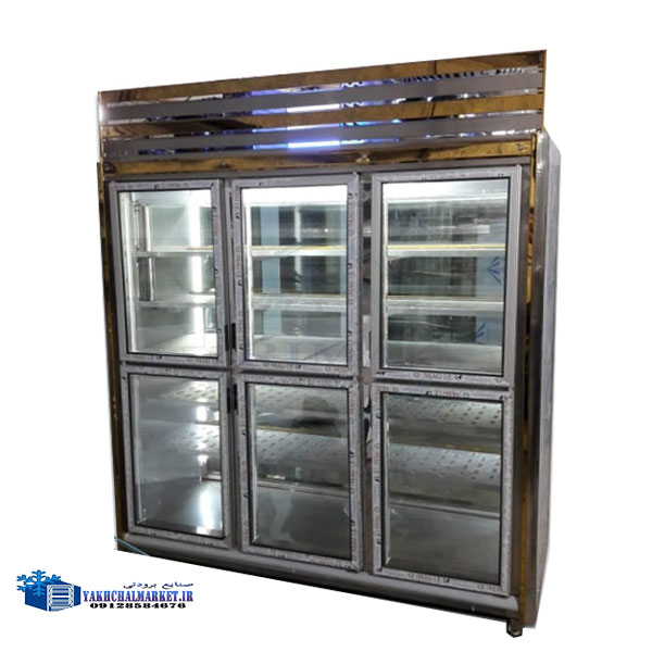 یخچال سوپرمارکت شش درب دو طرف نما