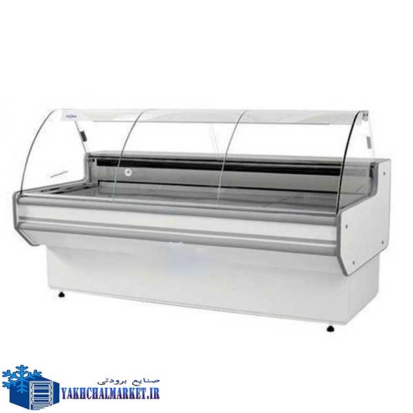 یخچال جزیره شیشه خم استیل